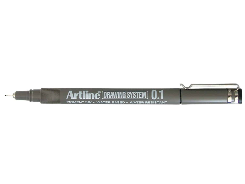 Drawingpen Artline 0,1 mm. sort