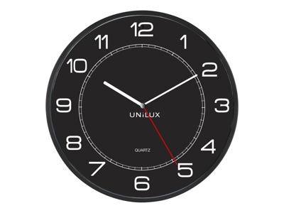 Vægur Unilux Mega ø 57,5 cm sort