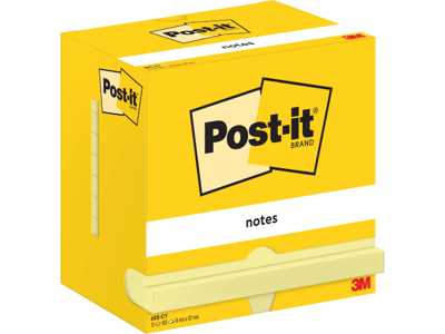 Post-it 76x127mm Canary gul 12 blokke (655)