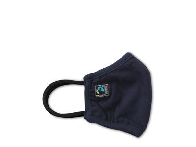 Mundbind organic fairtrade cotten navy 3 lags