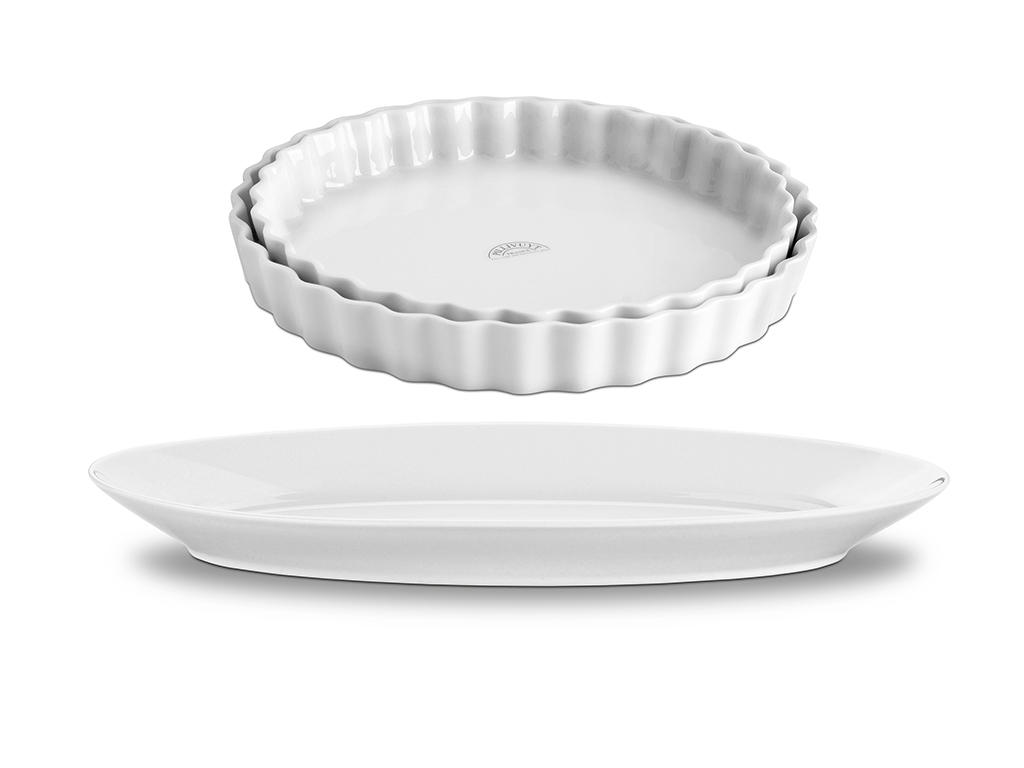 Pillivuyt Tærteforme og aflangt serveringsfad