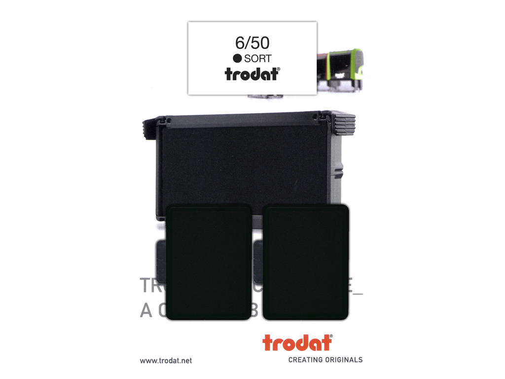 Stempelpude Trodat 6/50 sort 2 stk
