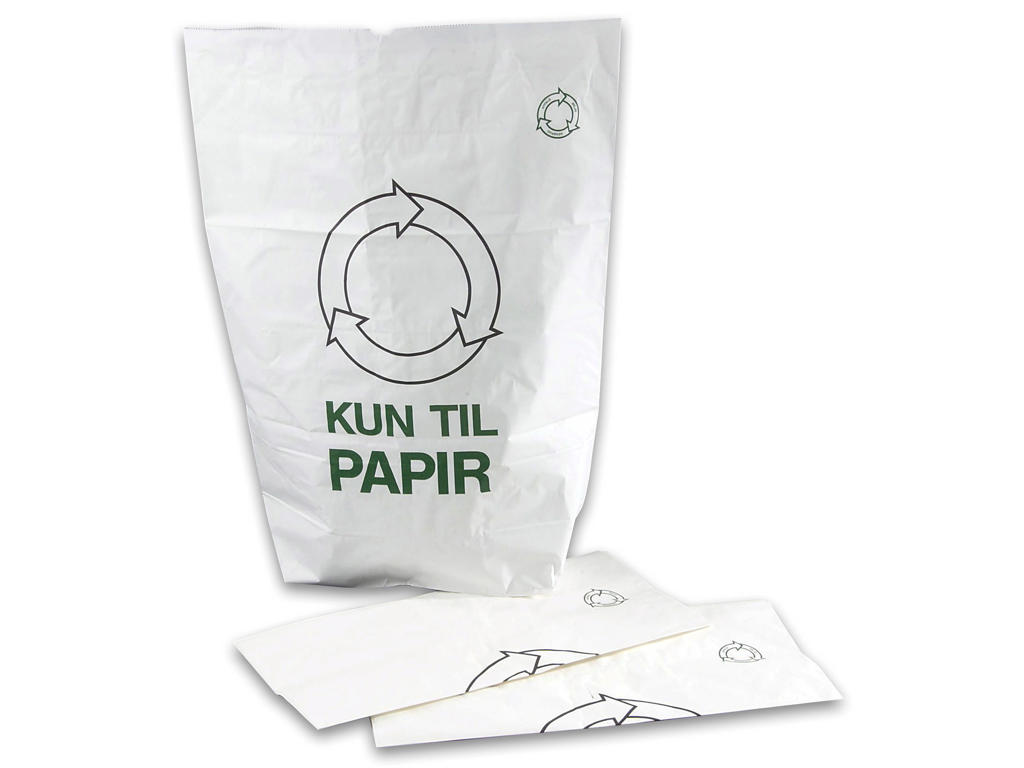 Affaldssæk | 700x950x250 mm | hvid | papir | KUN TIL PAPIR