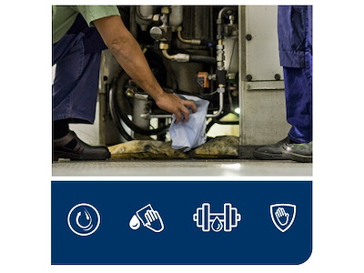 Aftørringsklud Tork W4 130082 Kraftig blå 5x100 ark