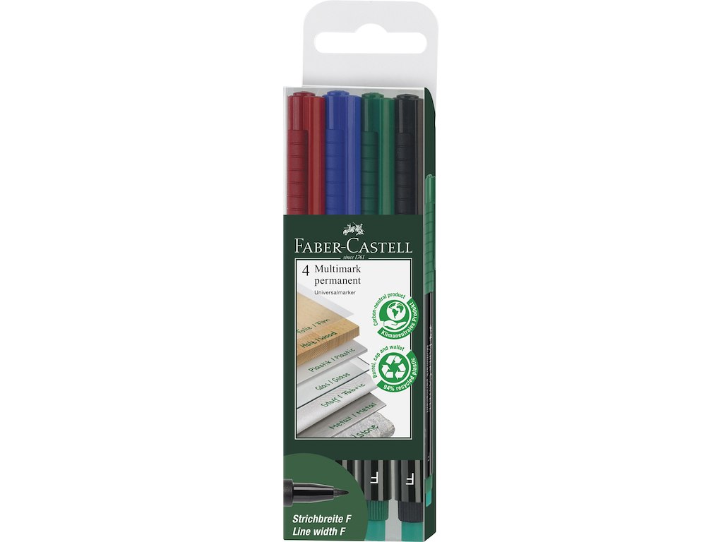 Marker Faber Castell Multi F 4 ass. farver 