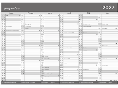 Basic kontorkalender A4 2027