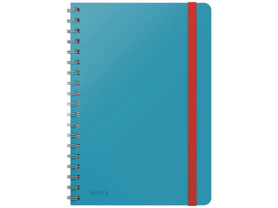 Notesblok Leitz Cosy m/spiral L linjeret blå
