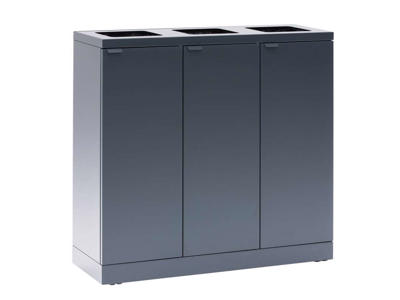 Affaldsbeholder Bica 3x65L antracit