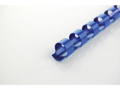 Spiralrygge 6 mm 21 ringe blå 100 stk A4