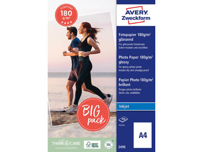 Fotopapir A4 180gr. inkjet Classic Glossy 100 ark