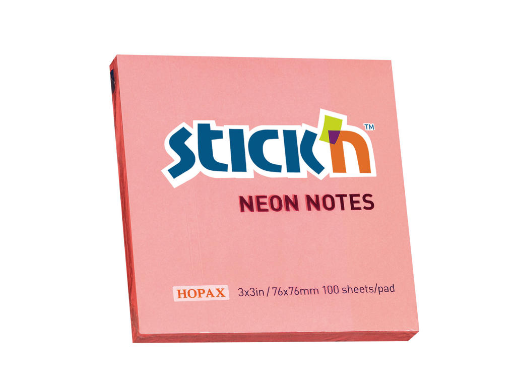 Notes 75x75mm Neon rosa