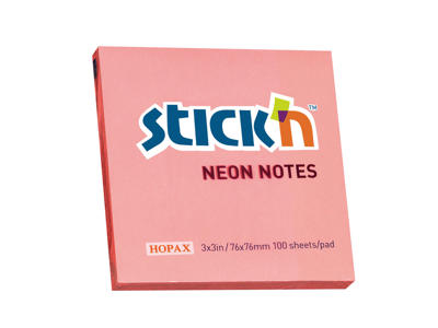 Notes 75x75mm Neon rosa