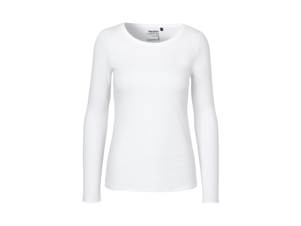 Dame Langærmet T-shirt Neutral O81050 hvid 