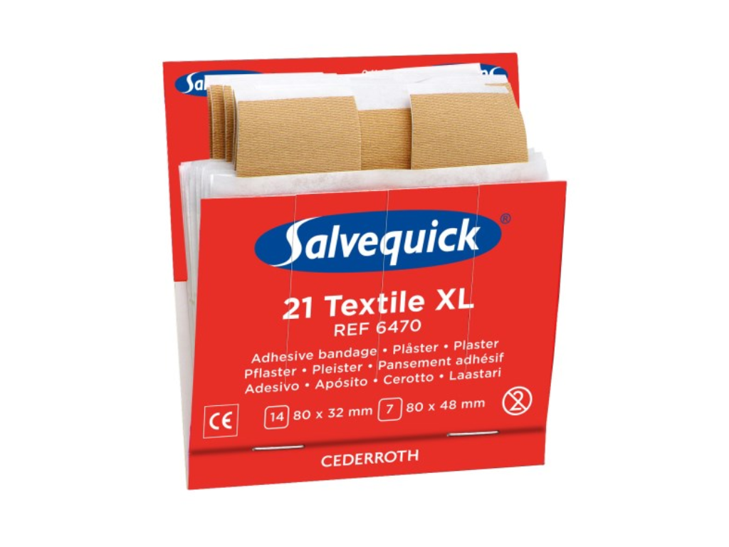 Plaster textil XL refill Salvequick 21 stk
