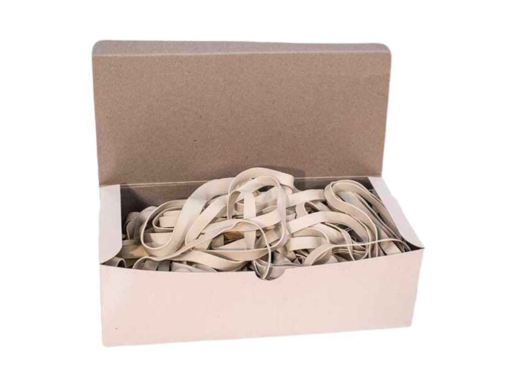 Elastikker | 140x10mm | hvid | 500 g ca 136 stk