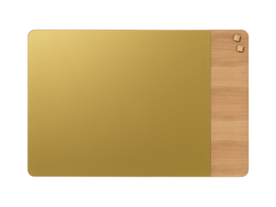 Magnetisk glastavle Naga | 60 x 80 cm | Mat glas guld med egefiner