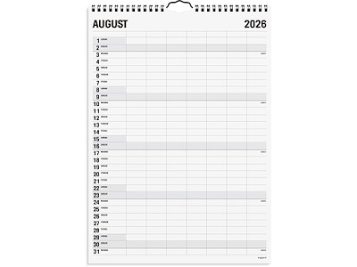 Familiekalender Black and white 7 kol. 2026