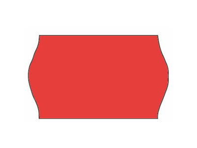 Prisetiket 32x19mm aftagelig neonrød 1000 stk