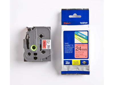 Brother tape TZe451 24mm sort/rød