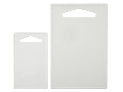 Skærebræt plast sort/hvid 2 stk.