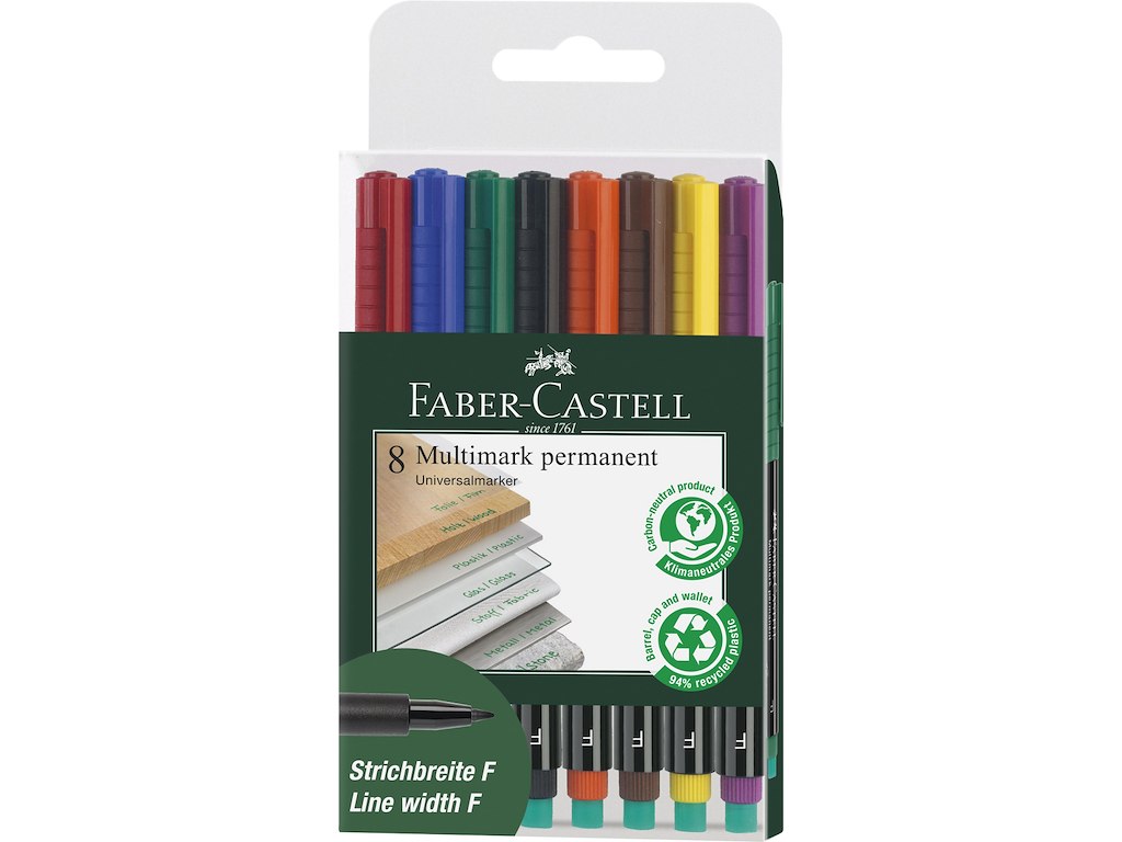 Marker Faber Castell Multi F 8 ass. farver 