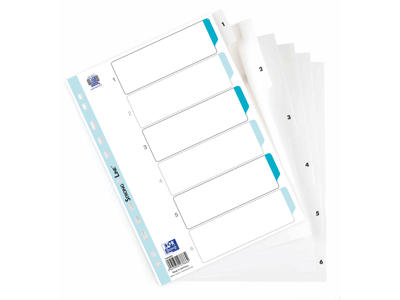 Talregister A4 Strongline 1-6 hvid