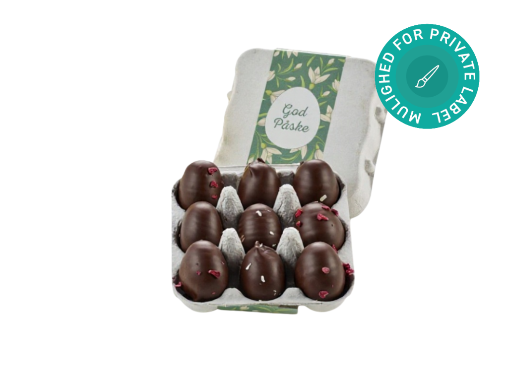 Økologiske marcipanæg i æggebakke, 9 stk.