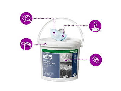 Aftørringsklud Tork W10 190492 Sensitiv 4x200 stk