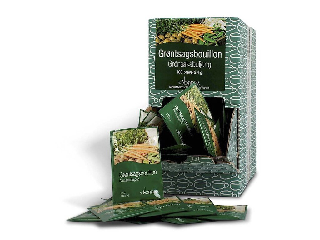 Grøntsagssuppe i portionsbrev.  100 stk