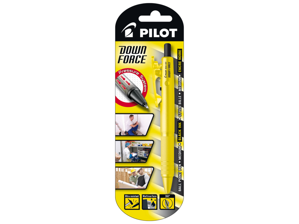 Kuglepen Pilot Down force 0,3 mm gul