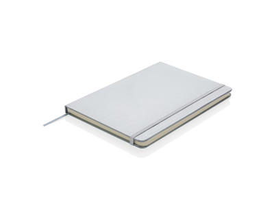 Basic hardcover notesbog A5, sølv