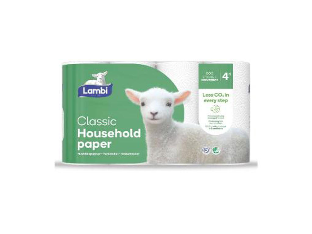 Køkkenrulle Lambi | 2-lags hvid | 20 rl | 12,33 m
