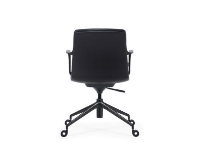 Mødestil Ventus Morgan lav, Sort PU/sort stel