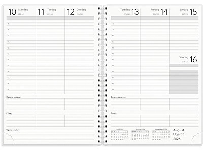 Basic ugekalender A5 PP-plast 2026