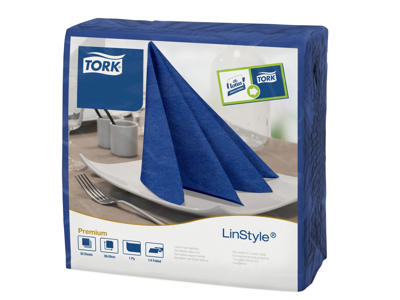 Servietter Linstyle Tork 39X39 cm midtnight blue 50 stk