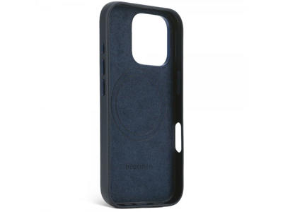 Cover til iPhone 16 Pro Decoded læder navy