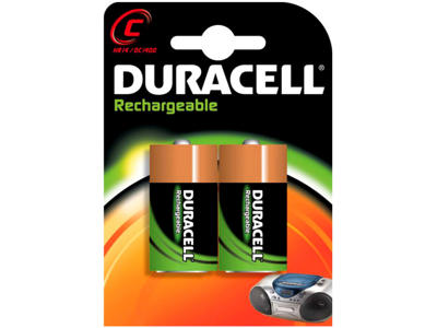 Batteri Duracell genopladelig C 2 stk