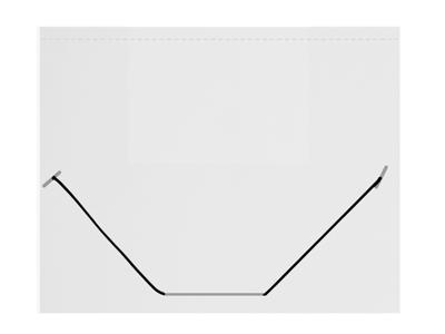 Elastikmappe A4 plast klar m/3 klapper