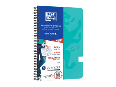 Notesbog Oxford Touch B5 90gr. dot turkis