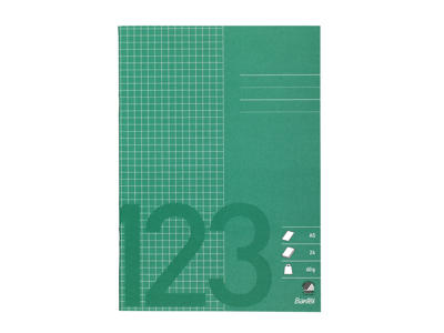 Skolehæfte A5 5x5mm kvad græsgrøn