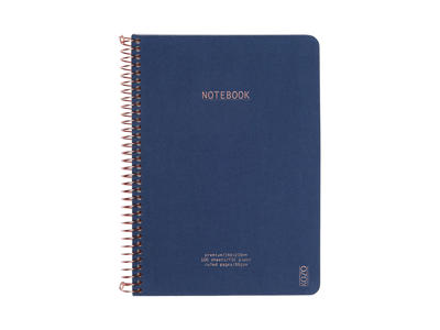 Notesbog KOZO Premium A5 100 g linjeret navy