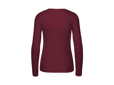 Dame Langærmet T-shirt Neutral O81050 bordeaux 