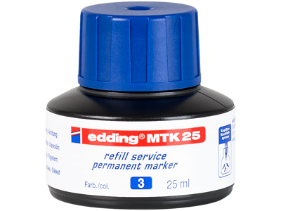 Refill Edding ink permanent 25 ml blå