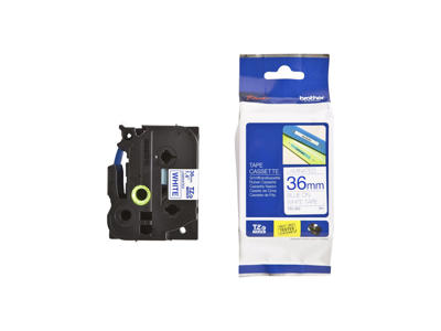 Brother tape TZe263 36mm blå/hvid