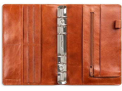 System PP ugekalender højformat brun skind 2026