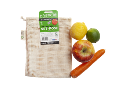 Maistic frugt/grøntpose øko-bomuld 1 stk. L