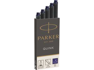 Refill Parker fyldepen Quink sort 5 stk