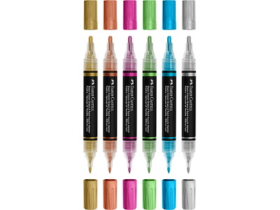 Marker Faber Castell Shake & Paint 6 ass. metalic farver