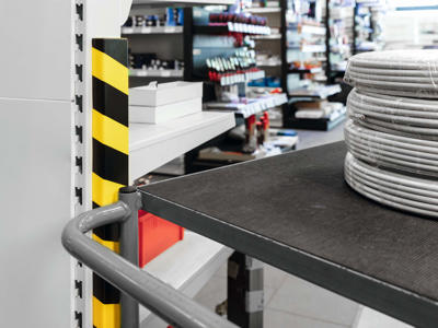 Vægbeskytter Durable S20 1m sort/gul