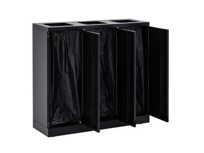 Affaldsbeholder Bica 3x65L sort